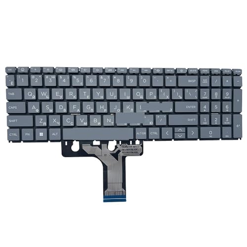 Clavier rétroéclairé HP 15-FC 15-FD gris azerty remplacement pour ordinateur portable