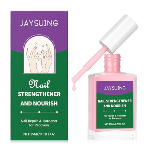 Fortalecedor de Uñas,Endurecedor Uñas Tratamiento Uñas Reparador,Puede usar como Base-Endurecimiento nutritivo,Tratar Uñas Rotas,Finas y Frágiles,Relleno de uñas-15ml(Rosa nude)