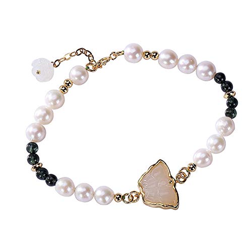 Bracelet argent S925 vintage anti-ternissement chaîne jade papillon