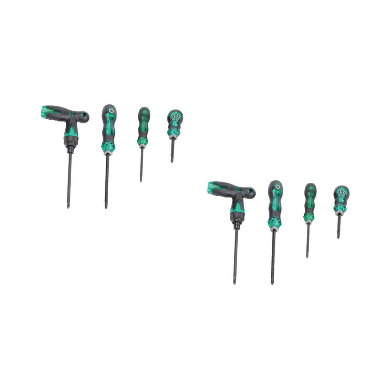 UKCOCO 8pezzi Cacciaviti Telescopici Cricchetto Cacciaviti Manuali Tre Funzioni Per Riparazioni Domestiche e Fai Da Te Include Manico Antiscivolo e Design Resistente