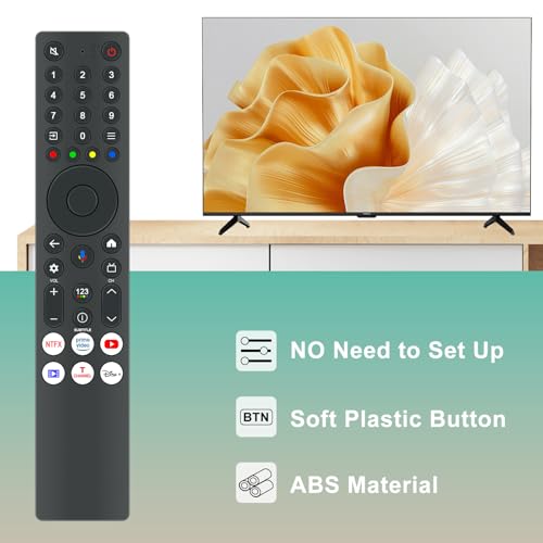 Télécommande vocale TCL avec microphone intégré pour TV QLED 4K HDR