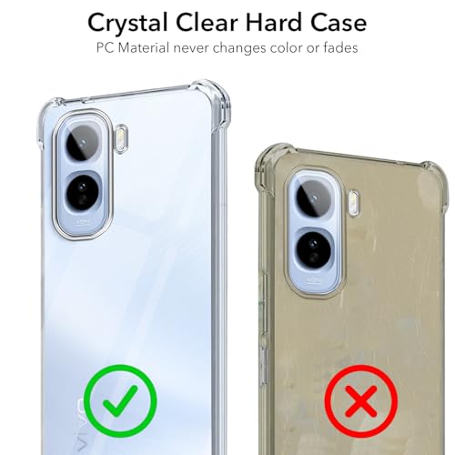 Image of Jkobi Shockproof Crystal-Clear Back Cover for Vivo T5 Pro 5G (Anti Yellow Case | Drop & Camera Protection | Hard Polycarbonate)