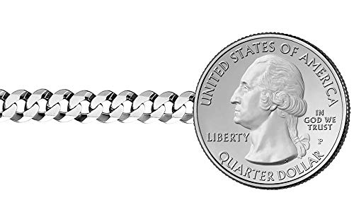 Savlano 925 Sterling Silver 6.5mm Italian Solid Curb Cuban Link Chain Necklace For Men & Women - Made in Italy Comes With a Gift Box3