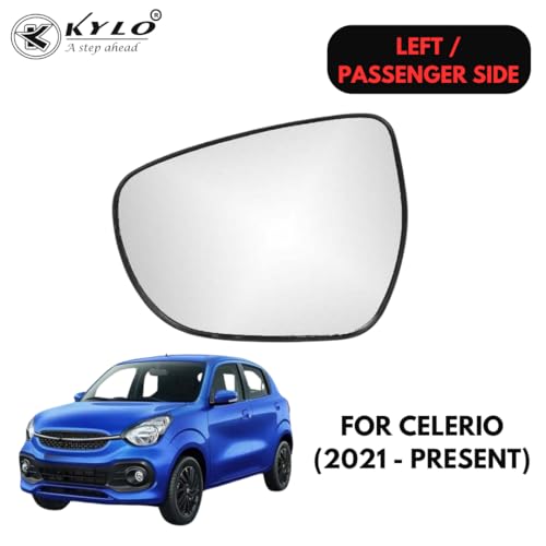 Image of Kylo Celerio T-2 (2021 - Present) Passenger Side (Left Side) Car Side Mirror Glass /Tukdi /Sub Mirror Plate