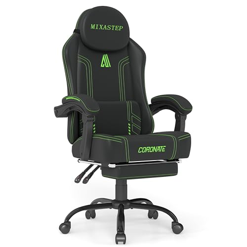 NSMAZXO Gaming Stuhl Ergonomisch mit Verstellbarer Rückenlehne & 360° Drehfunktion - Bürostuhl...