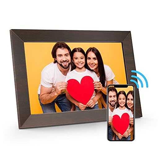 MARVUE Digital Picture Frame WiFi(10.1-inch, 16GB), Smart Autoplay Electronic Photo Frame with IPS Touch Screen, Support Remote Sharing of Pictures or Videos via APP, Auto-Rotate, Custom Time Play