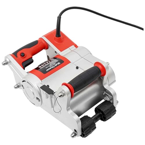 CUTANGELAR Ranuradora De Paredes Con Motor De 2000 RPM, Ofrece Una Potente Potencia De 1100 W Para Un Corte Eficiente De Hormigón Y Ladrillo. Incluye Cuchillas De 25 Mm Y 35 Mm(Red)