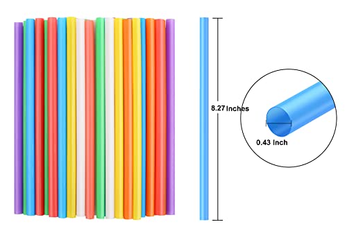Pitillos Jumbo para Smoothies, Multicolor, Paquete 100 Piezas miniatura 2