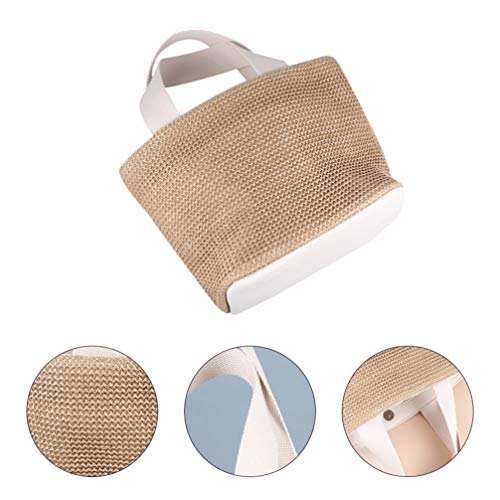 Hemoton Bolsa de Ombro Feminina Tecida à Mão Em Palha Grande Verão Bolsa Com Alças de Praia