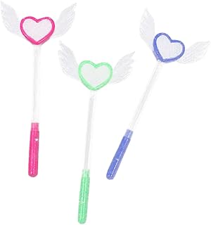 jojofuny 3 Pçs Varinha Bastão De Brilho Varinha De Fadas Varinha De Amor Criança Anjo Varinha Luminosa Varinha De Luz Varinha De Brilho Para Crianças