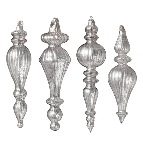 DN DECONATION Christbaumkugeln Set 4-tlg, Große Mercury Glas...