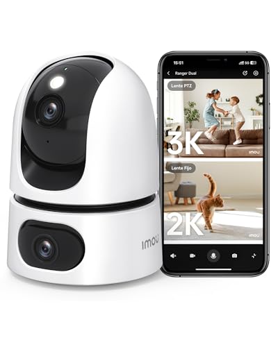 Imou C&aacute;mara Vigilancia WiFi Interior Doble Lente 8MP (3MP Fijo+5M...