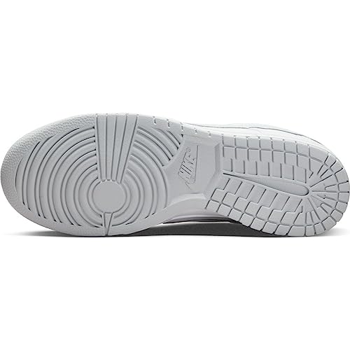 Nike Dunk Low Sneaker f&uuml;r Herren, Wei&szlig;/Wei&szlig;/Platin/Reinwei&szlig;, 40.5 EU