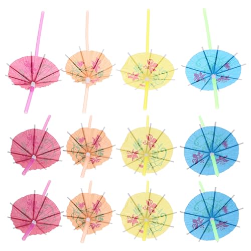 Baluue Pitillos Desechables de Flor Flexibles 100 pcs miniatura 1