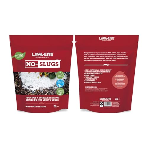 Jardinion Pflanzgranulat, Schneckenschutz 3 Liter Grau 100% natürliches Lavagranulat für Zimmerpflanzen und Outdoorpflanzen