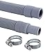 DL-pro 1,5m Ablaufschlauch Verlängerung Ø 19mm Universal Abwasserschlauch -20° bis +90° C Waschmaschineschlauch Schlauch Wasserschlauch mit Schellen für Waschmaschine Spülmaschine Geschirrspüler
