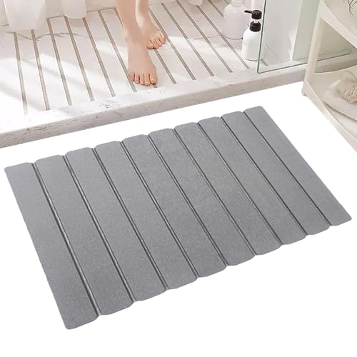 Tapis de douche antidérapant et tapis de bain à séchage rapide en pierre - 2