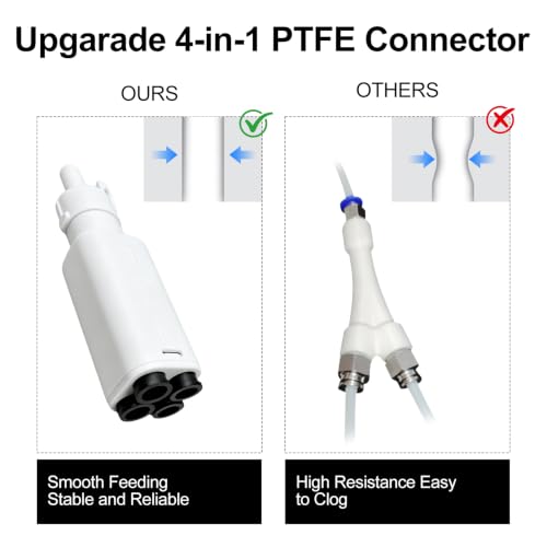 Adaptateur 4 en 1 PTFE fluide pour commutation multi-couleurs
