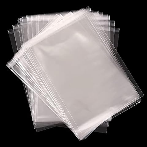 A4 Clear Self-adhesive Bags, 100 Pack, 22x30CM Self Sealing Cellophane Display Bags/ Sealable Bags, Food Safe, A4 Cello Bags OPP for Cookies,Cards,Envelopes,Pictures Cover