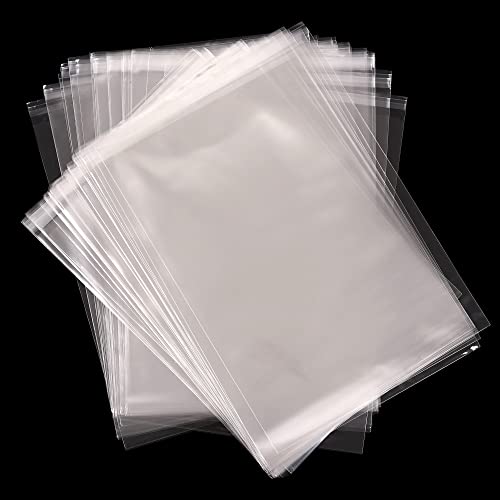 A4 Clear Self-adhesive Bags 100 Pack, 22x30CM Self Sealing Cellophane Display Bags/Sealable Bags, Food Safe, A4 Cello Bags OPP for Cookies,Cards,Envelopes,Pictures