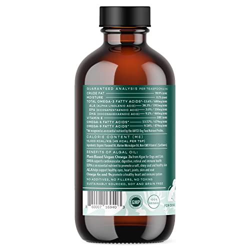 Fera Pets - Plant Based Omega 3s, 6, 9 - for Dogs and Cats - Made with Marine Algae + Flaxseed Oil - 100% Vegan DHA and EPA Supplement - for Healthy Skin, Coat, and Immune System - 8oz - Image 8