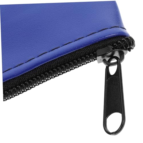 2pcs PU Leather Zipper Utility Deposit Bag with Window for Bills and Coins Cash Wallet with Blank Card Portable Money Pouch for Checks and Payments3