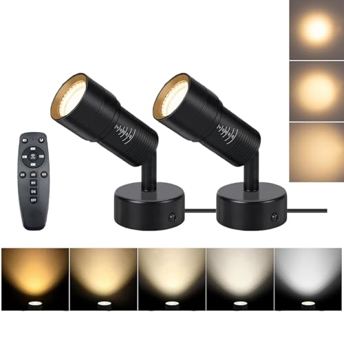 Unirence Zoomable LED Spot Lights Indoor 2700K-6500K Adjustable 8W Accent Uplights Floor Desktop...