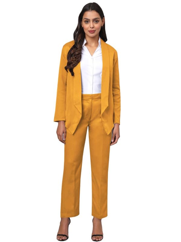 Women Shawl Collar Blazer with Pant Set