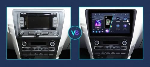 Radio coche 2 DIN con Android Auto inalámbrico y GPS para Skoda Rapid 2012-2020 2