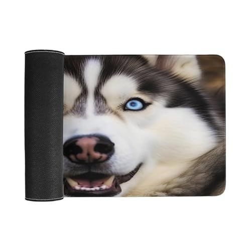 Mouse Pad Grande de Goma Blanca con Diseño Husky miniatura 3