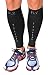 Leg Compression Sleeve - Men and Women's - Coffee Yarn Fabric, Improves Circulation and Speeds Recovery - Perfect for Running, Cycling, Basketball, Training (Black, Medium)