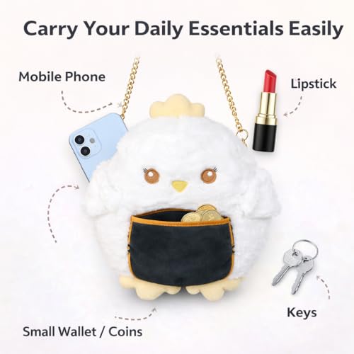 Image of Cute Tiger Plush Sling Bag for Kids | Soft Toy Shoulder Bag with Adjustable Strap | Lightweight Animal Backpack for Boys & Girls | Travel & Gift Bag - Black & White