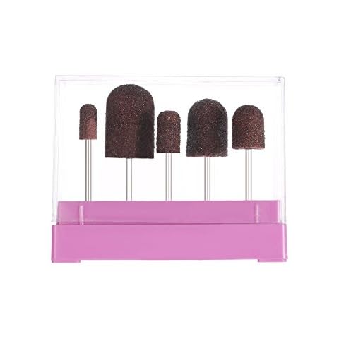 Anself 5St Nagelfräser Aufsatz Set aus Quarz und Edelstahl für Nagel und Fußpflege Cover