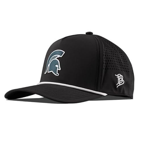 Branded Bills Officially Licensed x Michigan State Spartans Black 5-Panel Michigan State Spartan PVC
