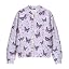 Butterfly Floral Leaf Print Violet