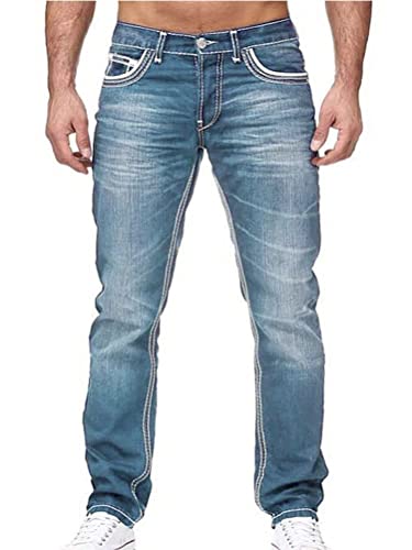 Osheoiso Herren Jeans Hose Slim Fit Denim Lange Destroyed Jeanshose für Männer Hip Hop Hose Coole Jungen Mode Stretch Freizeithose Schwarze Cargo Chino Hose Herbst C Blau XL Osheoiso Herren Jeans Hose Slim Fit Denim Lange Destroyed Jeanshose für Männer Hip Hop Hose Coole Jungen Mode Stretch Freizeithose Schwarze Cargo Chino Hose Herbst C Blau XL