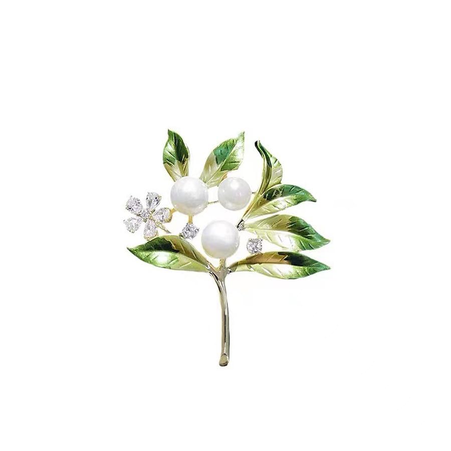 Pearl Brooch Pin for Women Jacket Lapel Coat Clothing Accessory-image-1
