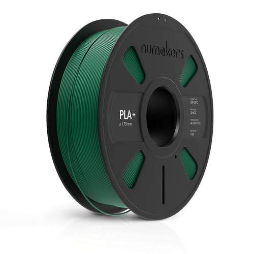 Image of NUMAKERS PLA+ 3D Printer Filament, 1.75mm, Dimensional Accuracy + /- 0.03 mm, 1 kg Spool (2.2 lbs), Compatible with Most FDM Printers (Army Green)