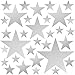 PREMYO 32 Estrellas Pegatinas Pared Infantil - Vinilos Decorativos Habitación Bebé Niños - Fácil de Poner Plata