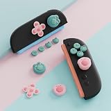 GeekShare ABXY Nakrętki na guziki w kształcie litery D, kompatybilne z Switch 2, żaba, aksolotl