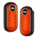 充電式カイロ 電子カイロ 充電式 2個セット 片面/両面発熱モード 4階段温度調節 LEDデジタル表示 連続使用可能 LEDライト付き 携帯かいろ 2s急速発熱 ハンドウォーマー 5V/2AType-C対応 繰り返し使える クリスマスプレゼント 軽量 通勤/通学/釣り/冬キャンプ/撮影 防寒グッズ あったかグッズ (ブラック)