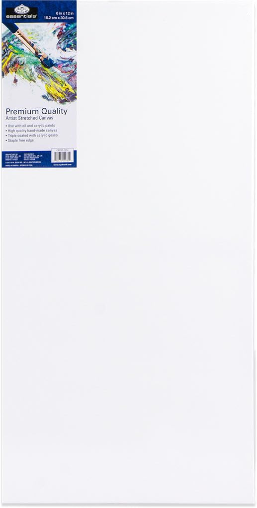 Royal Brush Essentials(Tm) Premium Stretched Canvas-6"X12"