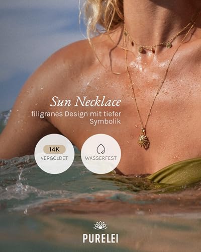 Purelei Sun Kette (Gold) – Halskette Damen aus langlebigem Edelstahl – Ansicht 2