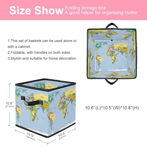Boîte de rangement cube avec poignées solides pour optimiser la chambre