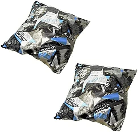 Lot de 2 coussins Marilyn Monroe 40s 50s 60s rétro fameux pour canapé et lits, décoration d'intérieur, 45 x 45 cm