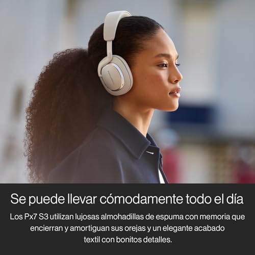 Miniatura 5 de Bowers & Wilkins Px7 S3 Auriculares Over-Ear Bluetooth, Cancelación de Ruido, Sonido Hi-Res, aptX Lossless, 30h Reproducción, 8 Micrófonos, Carga Rápida - Negro Antracita