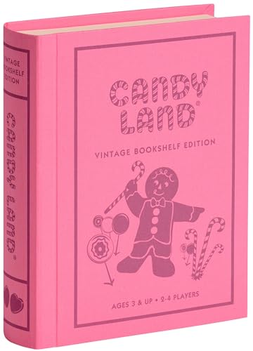 Candy Land Vintage Bookshelf Edition by WS Game Company, Classic Board Games for Kids with Linen-Wrapped Book Box, 1978 Retro Graphics & Slipcase,...