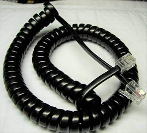 DIY-BizPhones 5-Pack Black Glossy 9' Ft Handset Cords Compatible with Xblue IP Phone XB-1670 X16DTE X 2020 3030 4040 Series Curly Coil Vivid Blue Titanium Metallic Charcoal Silver 00 86 92 Lot
