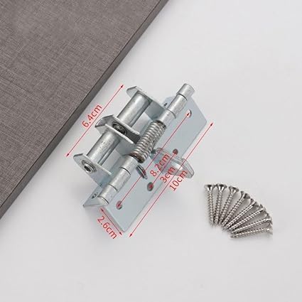 Image of 3 in 1 Automatically Door Hinge Lock I Self-Closing Stainless-Steel Heavy-Duty Spring Door Closer with 90 Degrees Positioning I for Main Door, Window, Kitchen, Office Door I Black - 2 Pcs