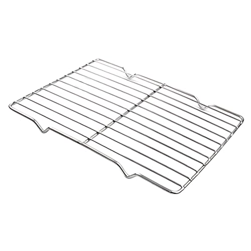 Turbokey Grilling Rack Heavy Duty Wire Grate Oven Roasting Rack 5.3 x 8.75 inch Rectangle Baking Cooling Steaming with 4 Legs Stainless Steel Rack (5.3"X8.75",22.2X13.5cm) by Turbokey - Used condition - US$7.46
